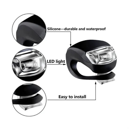 Silicone Clip-On LED Safety Lights for Bikes