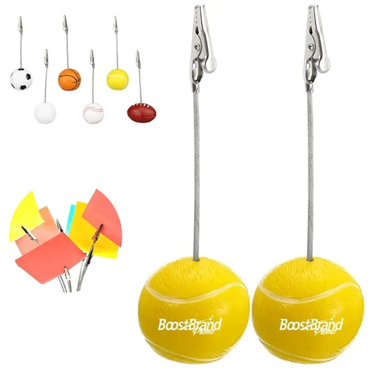 Sports Ball Photo & Note Holder Clips