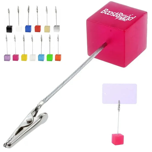 Acrylic Cube Memo Photo Clip Holders