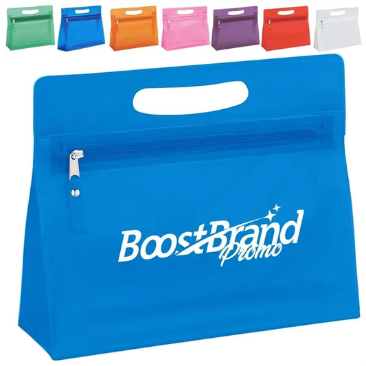 Custom Clear PVC Travel Toiletry Bag with Handle