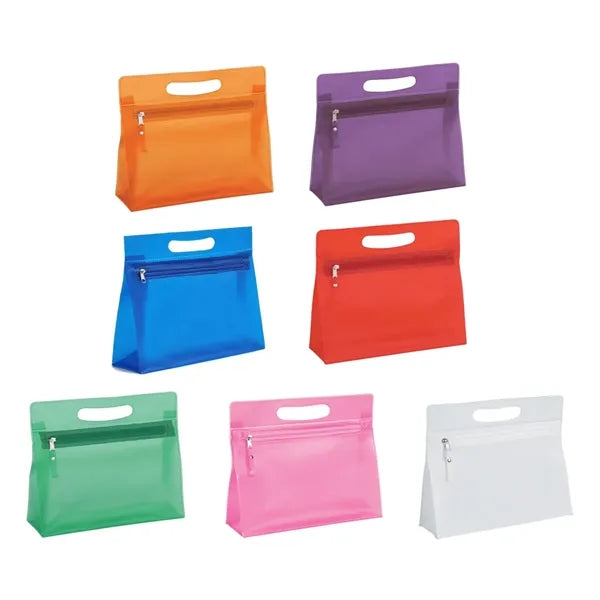 Custom Clear PVC Travel Toiletry Bag with Handle