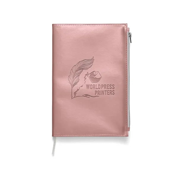 Softbound Metallic Foundry Journal With Zipper Pocket