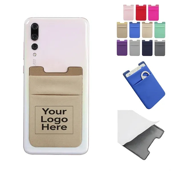 Double Layer Lycra Phone Storage Card Sleeve