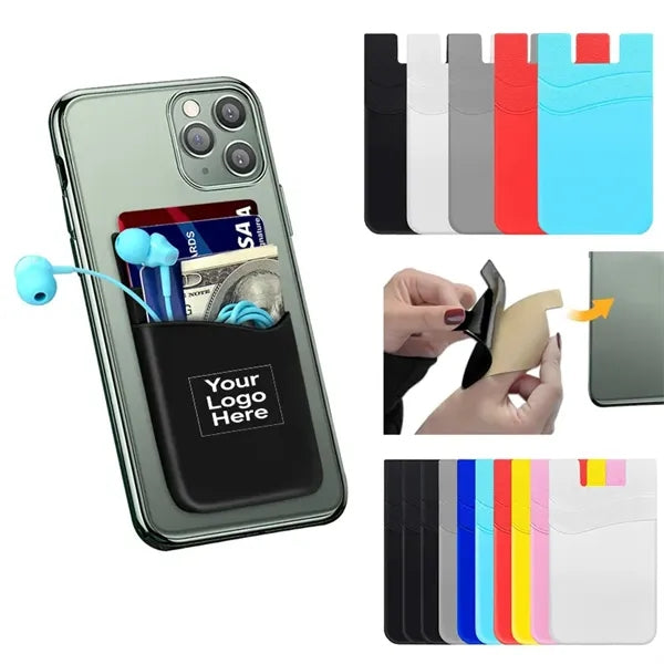 Double-Layer Silicone Phone Card Wallet