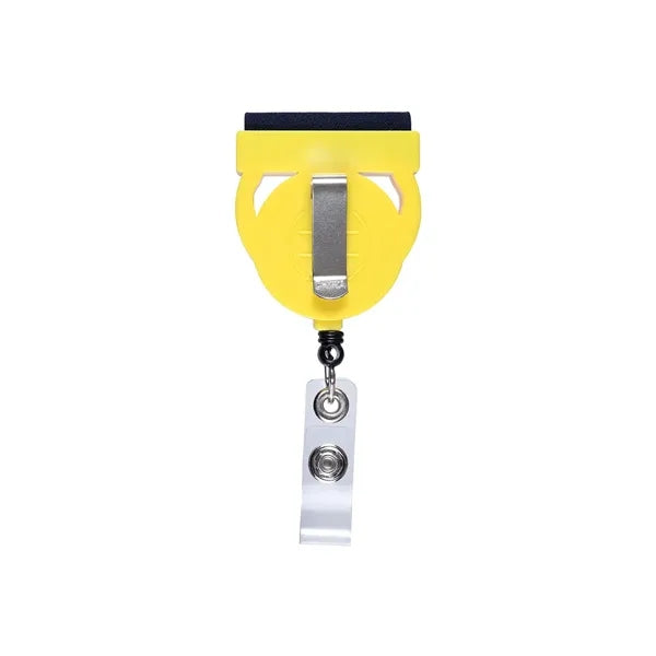 Goofy Group Badge Reel Holder with Screen Cleaner