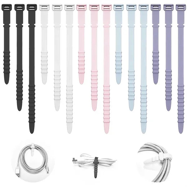 Silicone Zip Ties Set