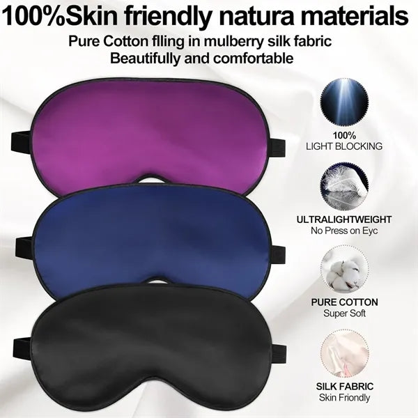Silk Sleeping Eye Mask with Adjustable Strap