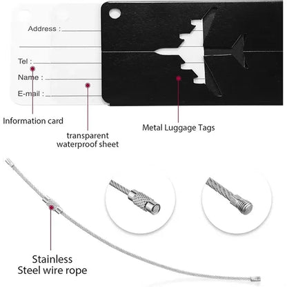 Metal Luggage Tags Aluminum Suitcase Labels