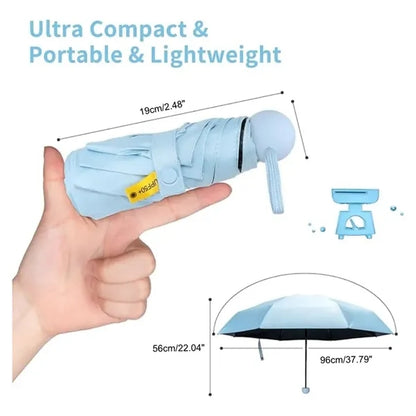 Mini Travel Umbrella Purse with Case
