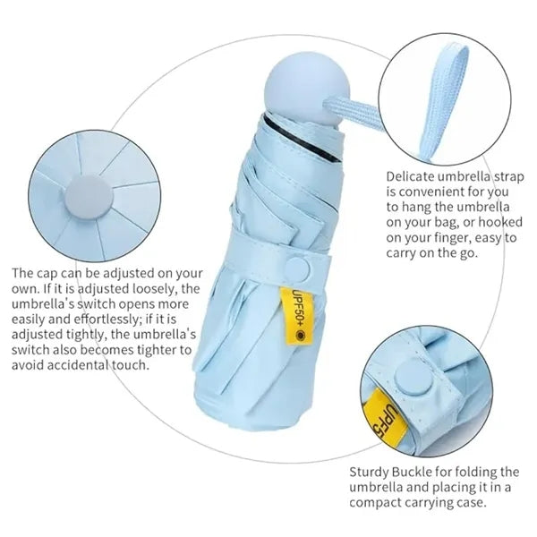 Mini Travel Umbrella Purse with Case