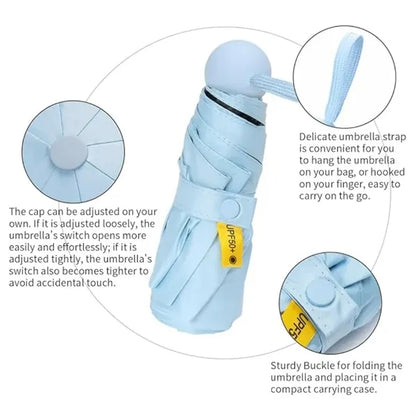 Mini Travel Umbrella Purse with Case