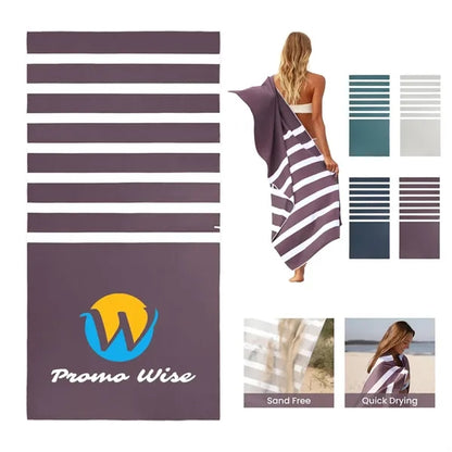 Large Size Striped Line Soft Absorbent Beach Towel