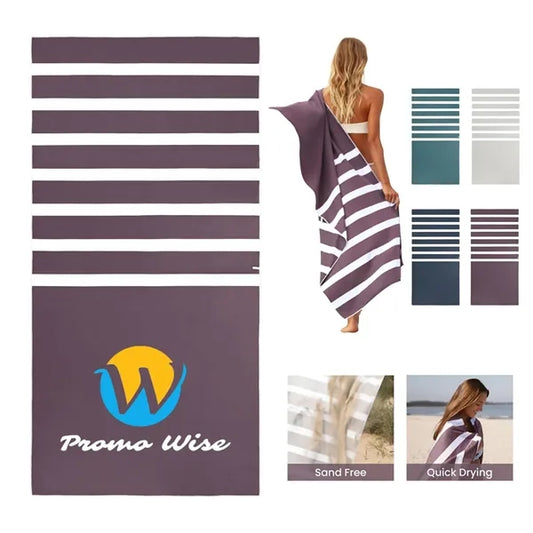 Large Size Striped Line Soft Absorbent Beach Towel