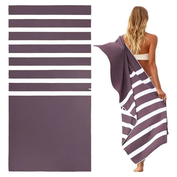 Large Size Striped Line Soft Absorbent Beach Towel