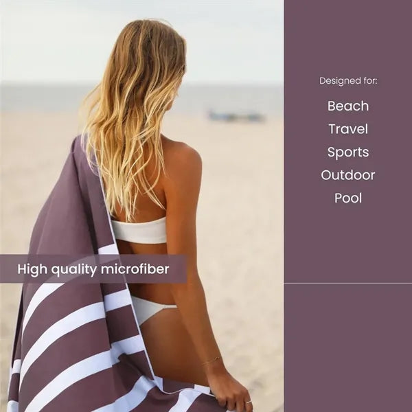 Large Size Striped Line Soft Absorbent Beach Towel