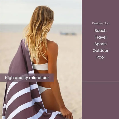 Large Size Striped Line Soft Absorbent Beach Towel