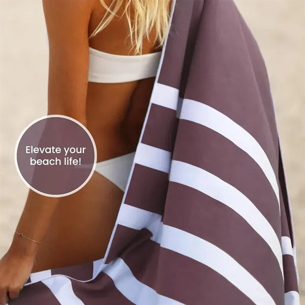 Large Size Striped Line Soft Absorbent Beach Towel