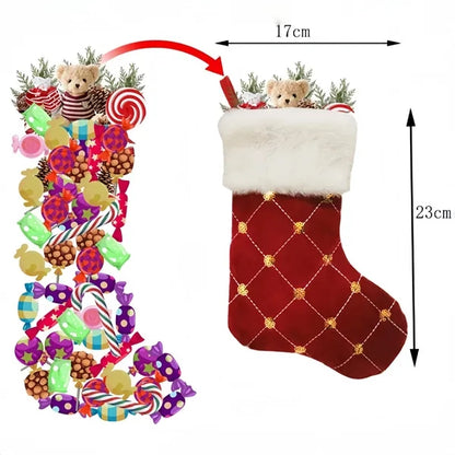 Gold Sequined Christmas Socks