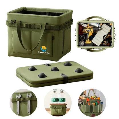 Multifunctional Foldable Tote Bag with Side Pockets