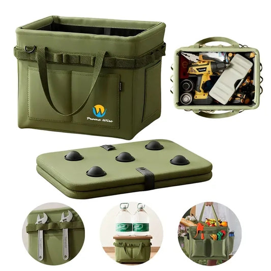 Multifunctional Foldable Tote Bag with Side Pockets