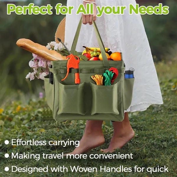 Multifunctional Foldable Tote Bag with Side Pockets