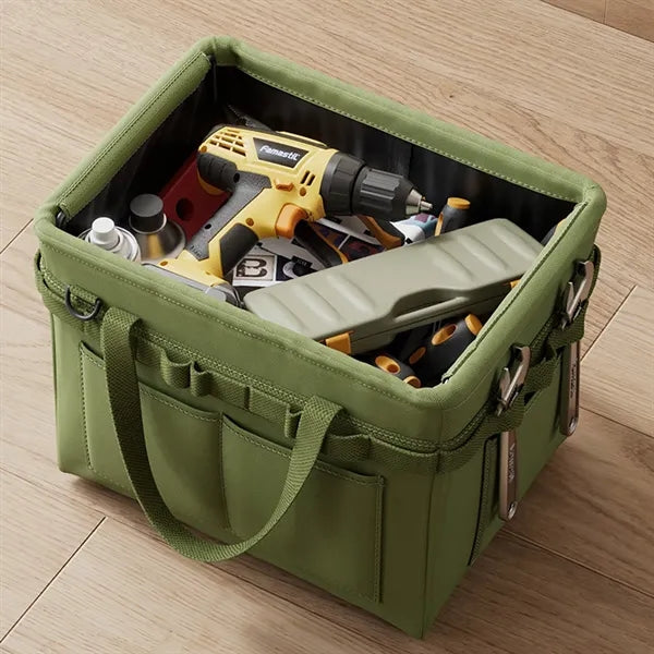 Multifunctional Foldable Tote Bag with Side Pockets
