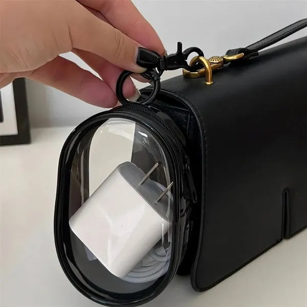 Portable Transparent Data Cable Earphone Storage Bag