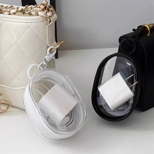 Portable Transparent Data Cable Earphone Storage Bag
