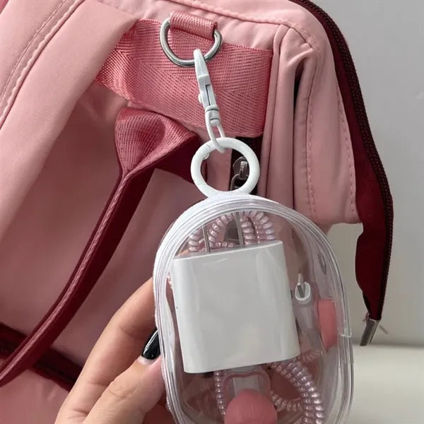 Portable Transparent Data Cable Earphone Storage Bag