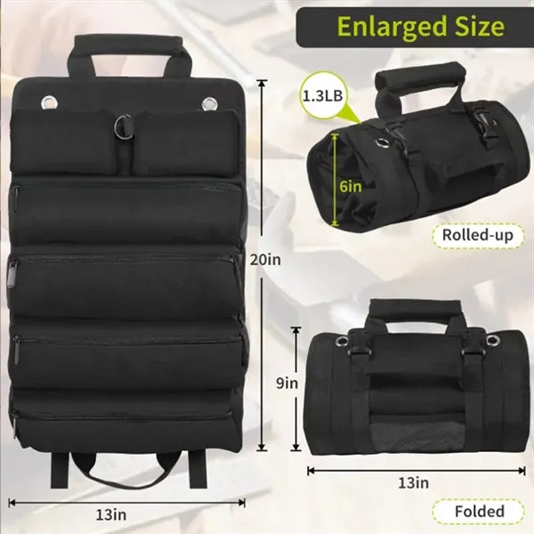 Car Portable Hardware Roll-Up Tool Bag With Handle