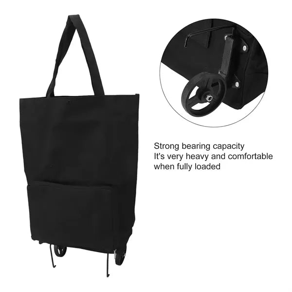 Multifunctional hand-pull foldable portable shopping cart