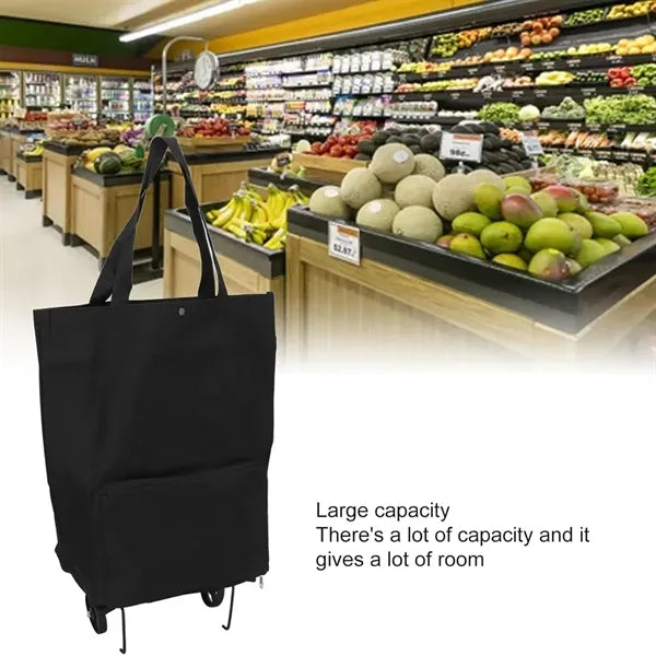 Multifunctional hand-pull foldable portable shopping cart