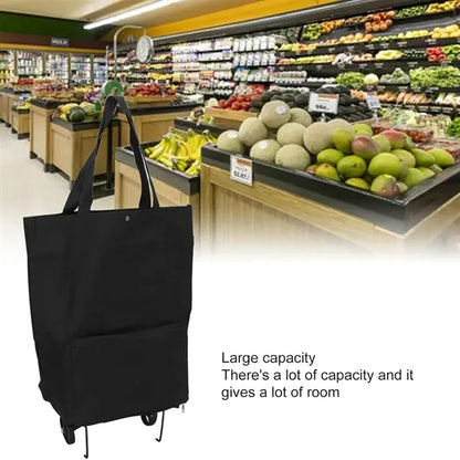 Multifunctional hand-pull foldable portable shopping cart