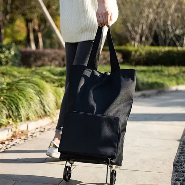 Multifunctional hand-pull foldable portable shopping cart