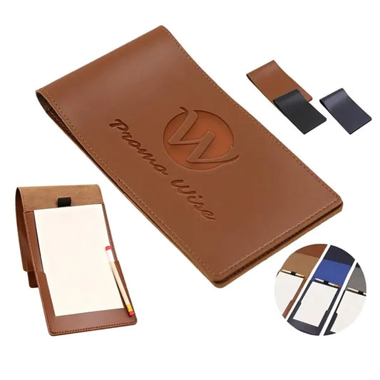 PU Leather Golf Scorebook With Built-In Paper Clip