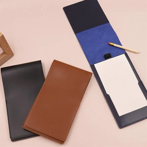 PU Leather Golf Scorebook With Built-In Paper Clip