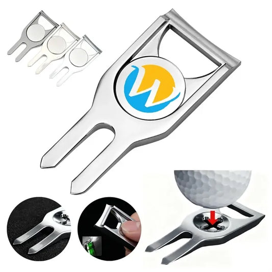 Golf Greens Fork Turf Repair Tool with Bottle Opener