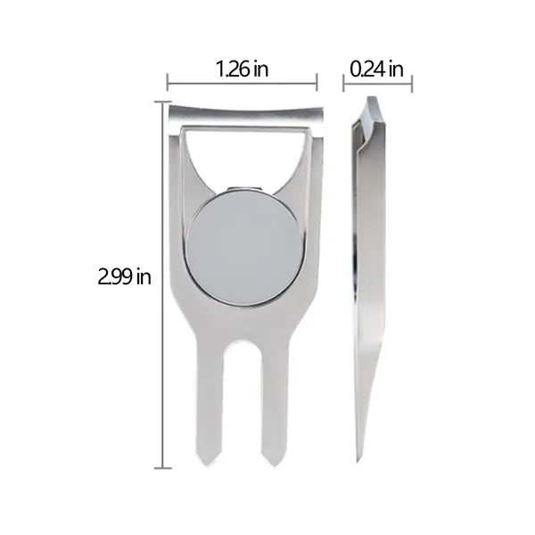 Golf Greens Fork Turf Repair Tool with Bottle Opener