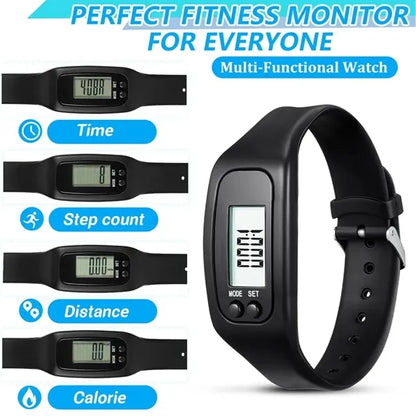 Multifunctional Silicone Led Electronic Pedometer Bracelet