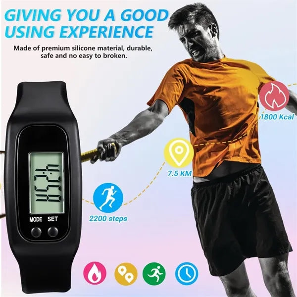 Multifunctional Silicone Led Electronic Pedometer Bracelet
