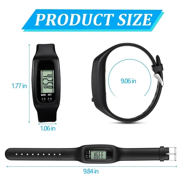 Multifunctional Silicone Led Electronic Pedometer Bracelet