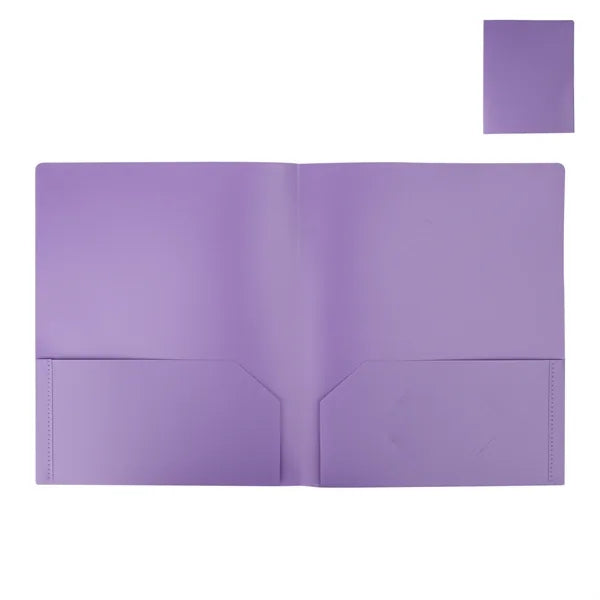 11.4"x9.3" Plastic Double Pocket Folder