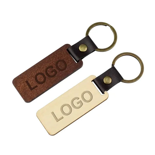 Custom wooden pendant keychain
