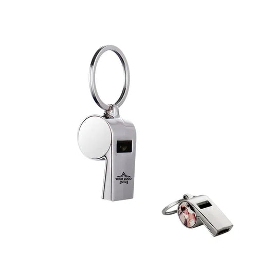 DIY printed metal whistle keychain
