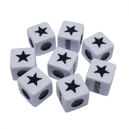 Custom LCR Dice Game Set with Color Chips in Storage box