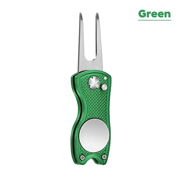 All Metal Foldable Golf Divot Tool