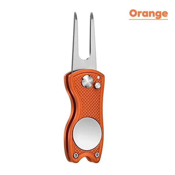 All Metal Foldable Golf Divot Tool