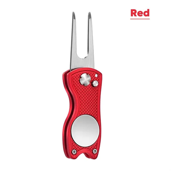 All Metal Foldable Golf Divot Tool