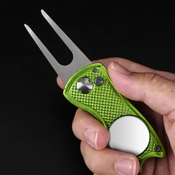 All Metal Foldable Golf Divot Tool