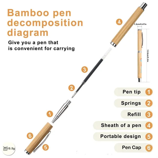 Eco Slim Bamboo Ballpoint Pen